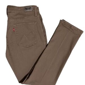 Levi's Womens Mid Rise Skinny Jeans Earth Brown Deep khaki Sz 12 w 31 l 32